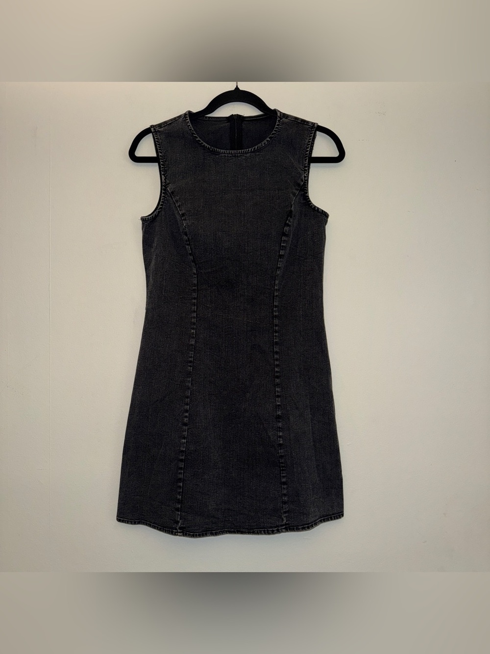 SHEIN women’s Black denim mini dress Sz S ✨